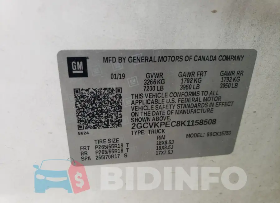 2GCVKPEC8K1158508 Photo# 13