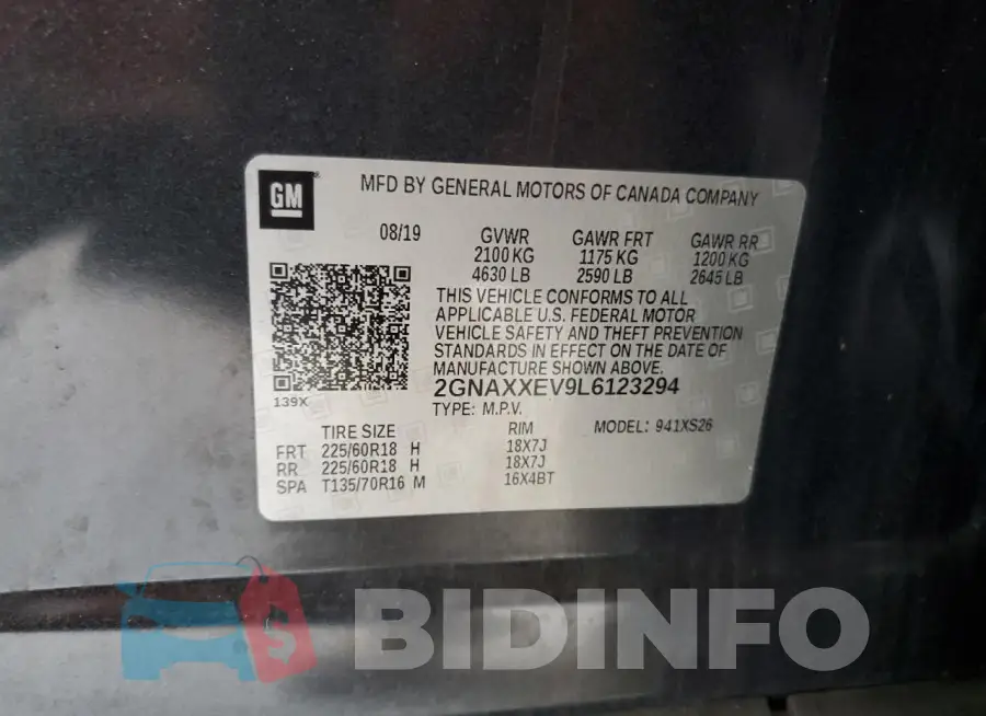 2GNAXXEV9L6123294 Photo# 13