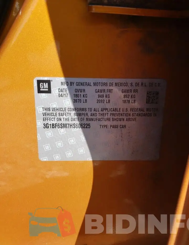 3G1BF6SM7HS606225 Photo# 12