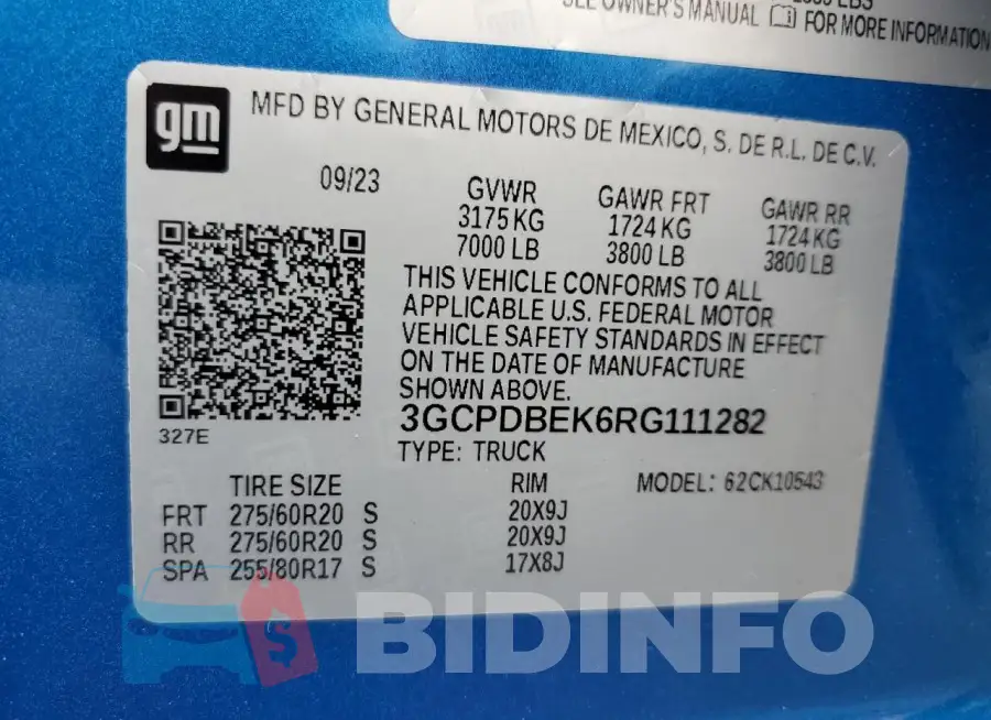 3GCPDBEK6RG111282 Photo# 13