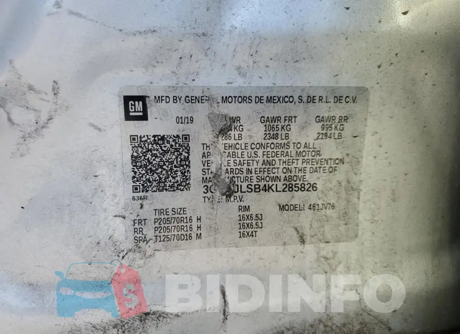 3GNCJLSB4KL285826 Photo# 12