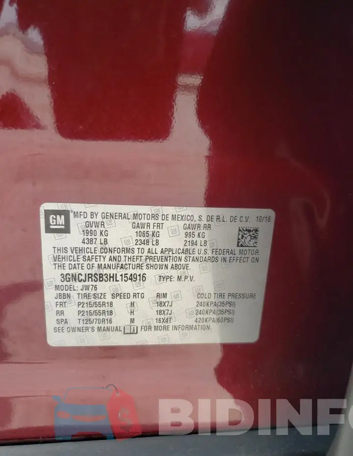 3GNCJRSB3HL154916 Photo# 13