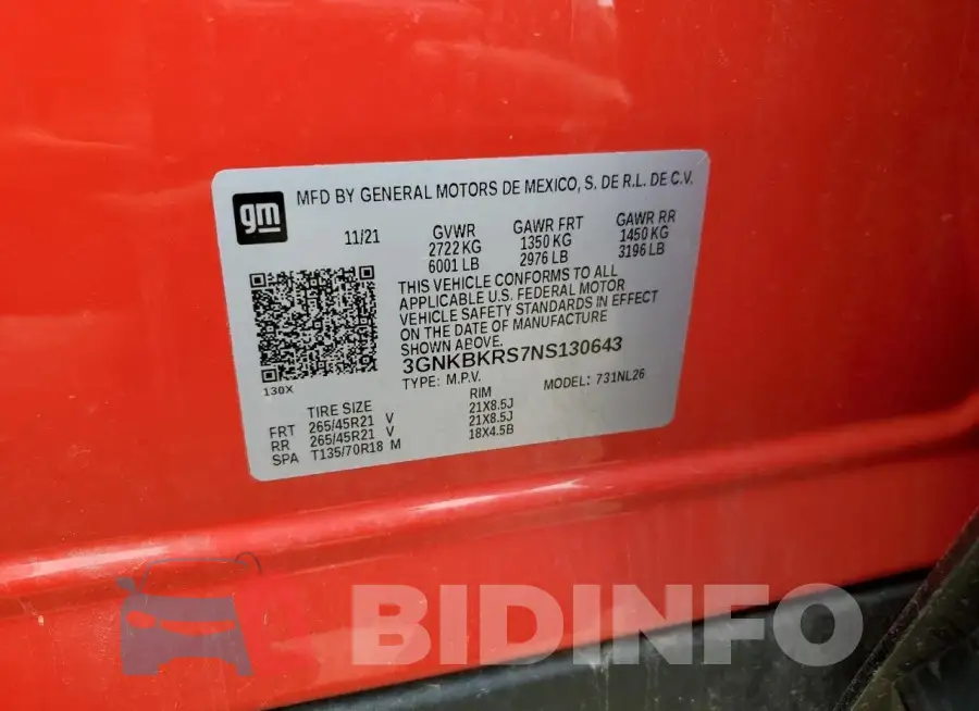 3GNKBKRS7NS130643 Photo# 12
