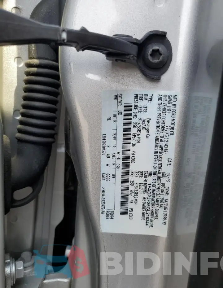1FADP3F26GL216344 Photo# 12