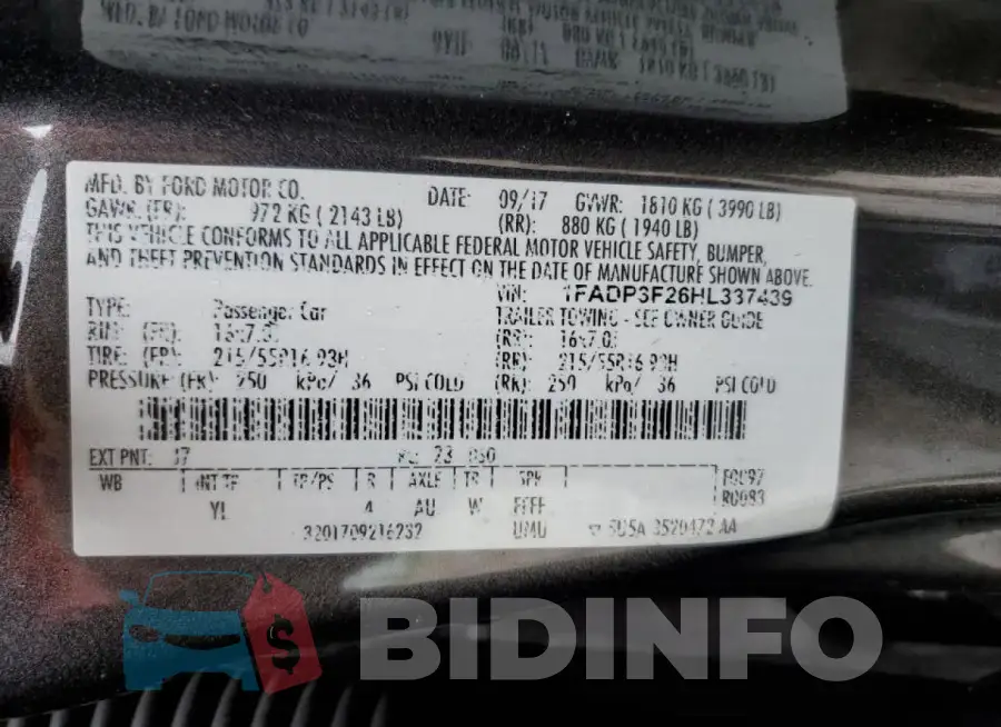 1FADP3F26HL337439 Photo# 12