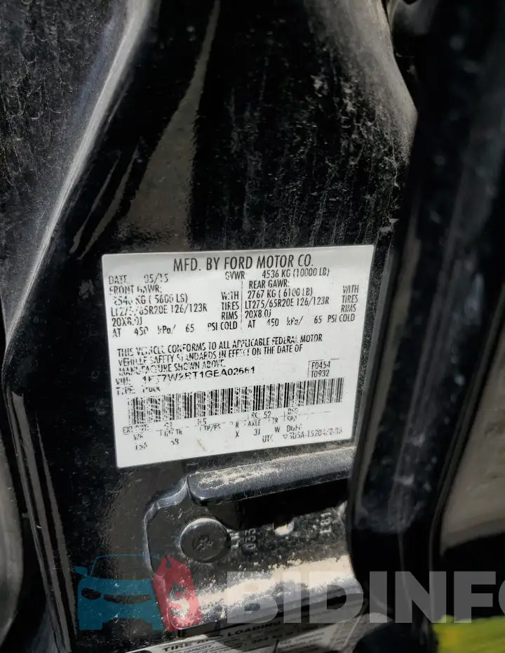 1FT7W2BT1GEA02661 Photo# 12