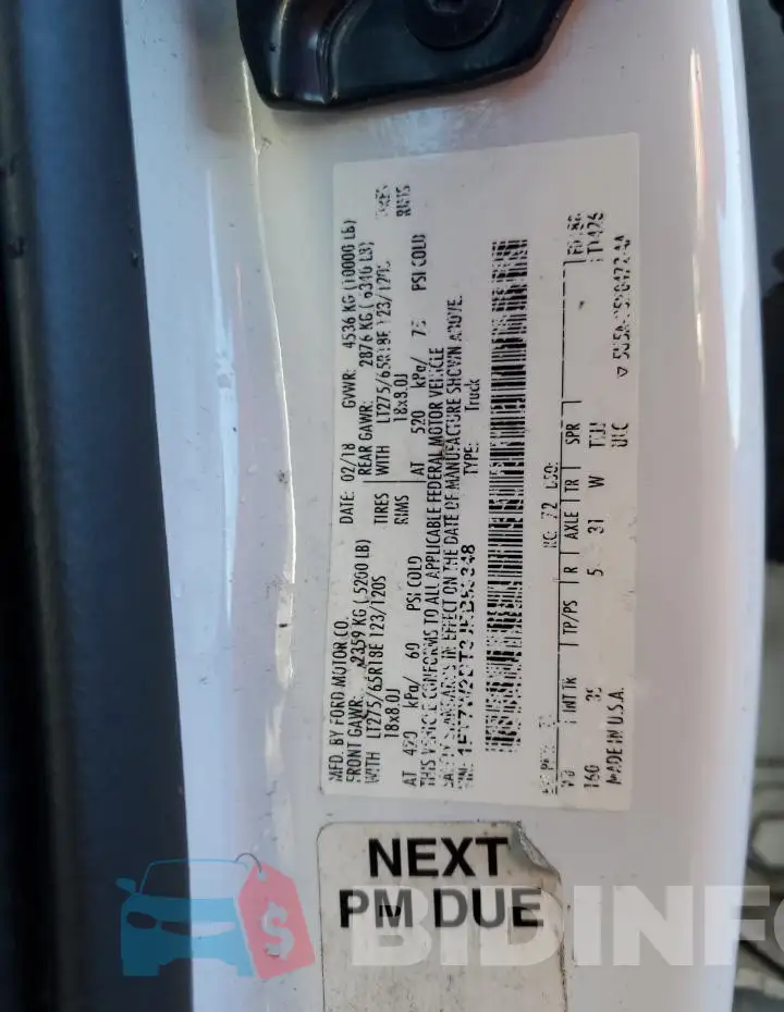 1FT7W2BT3JEB83348 Photo# 13