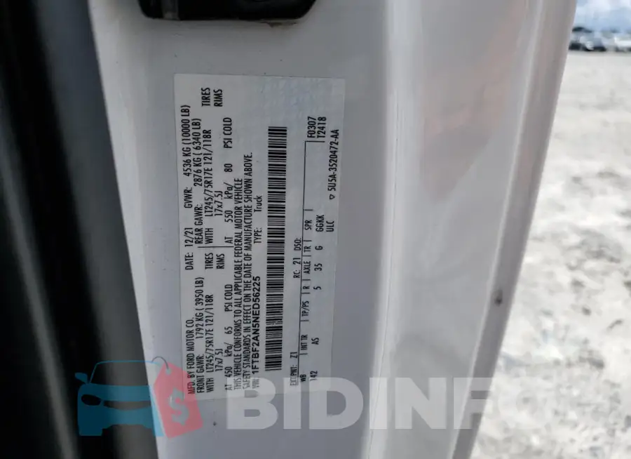 1FTBF2AN5NED56225 Photo# 12