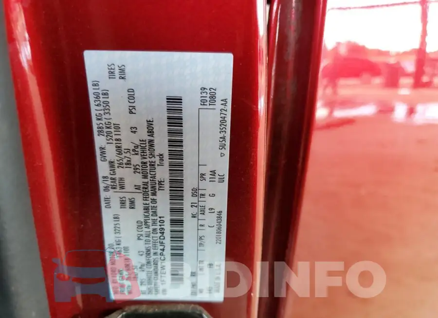 1FTEW1CP4JFD49101 Photo# 13