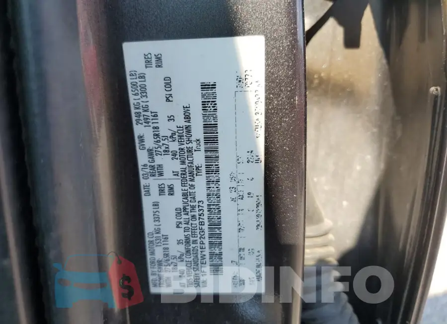 1FTEW1EP2GFB75373 Photo# 12