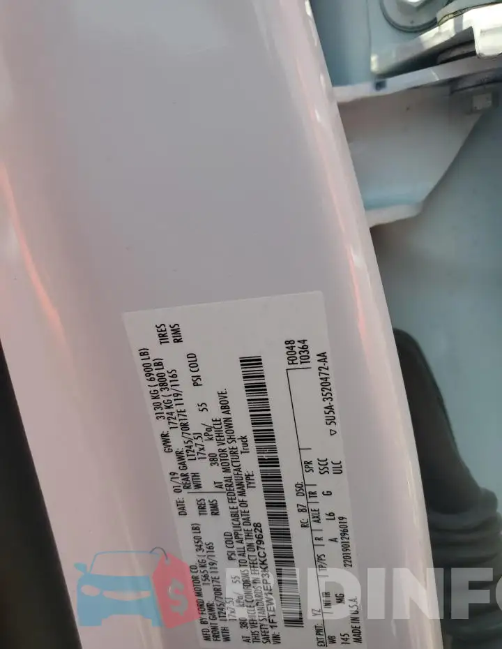 1FTEW1EP3KKC79628 Photo# 12