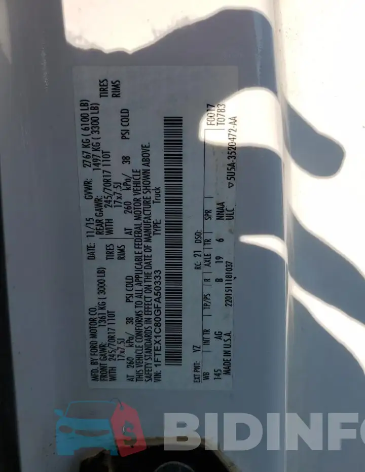 1FTEX1C80GFA50333 Photo# 12