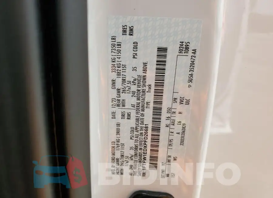 1FTFW1EDXPFD26681 Photo# 12