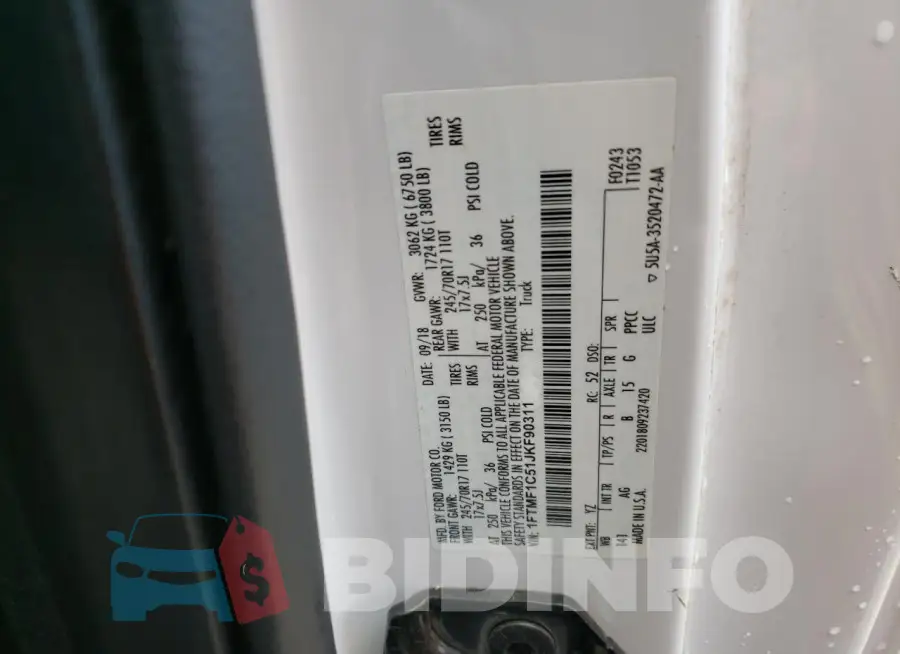 1FTMF1C51JKF90311 Photo# 12