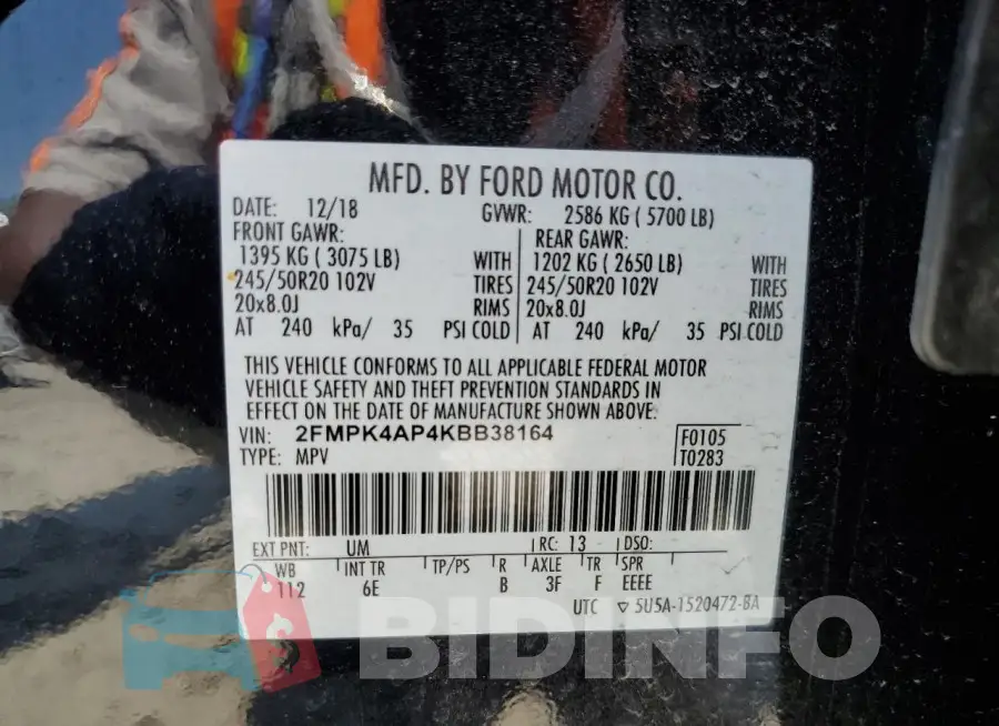 2FMPK4AP4KBB38164 Photo# 13