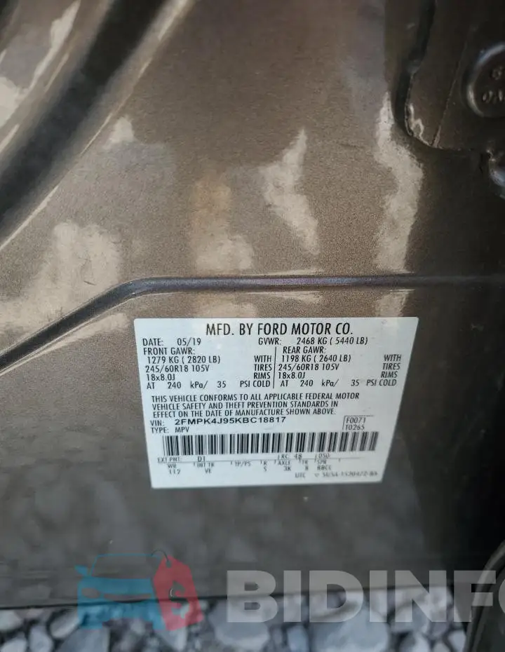 2FMPK4J95KBC18817 Photo# 13