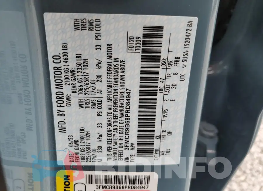 3FMCR9B68PRD84947 Photo# 14