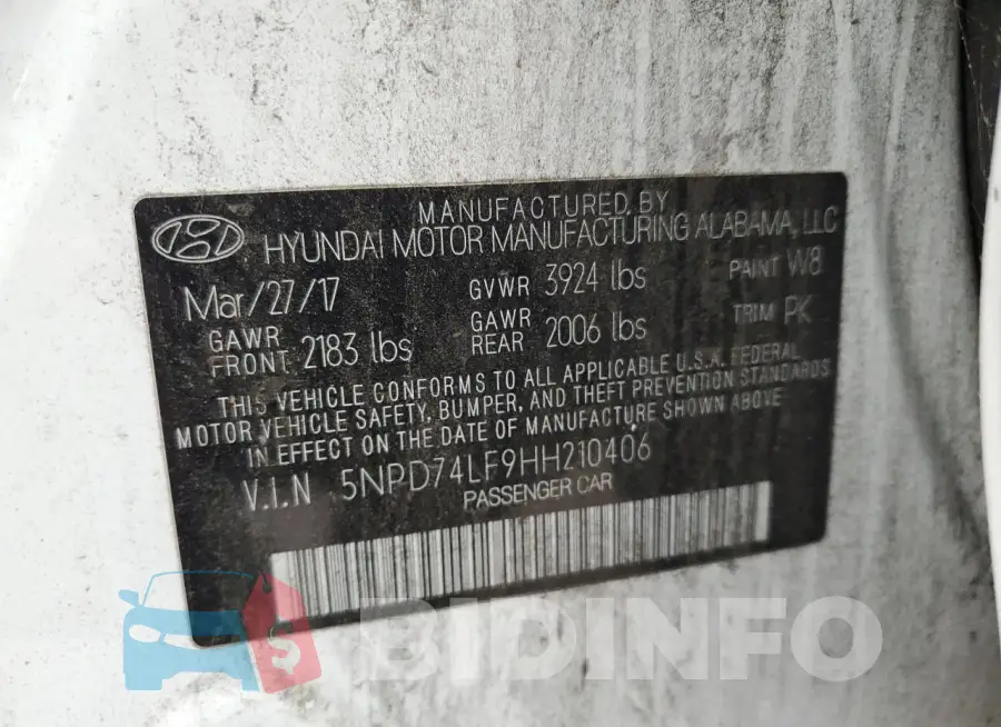 5NPD74LF9HH210406 Photo# 12