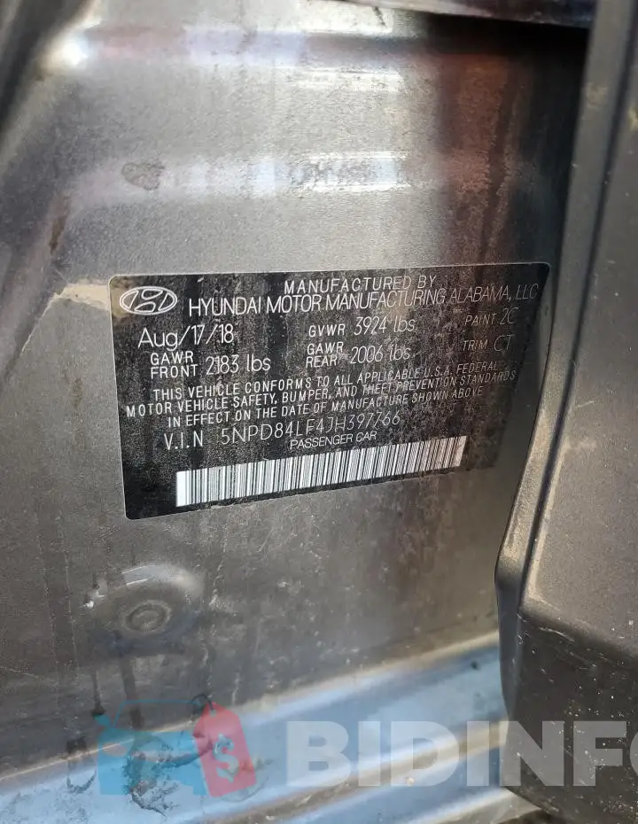5NPD84LF4JH397766 Photo# 12