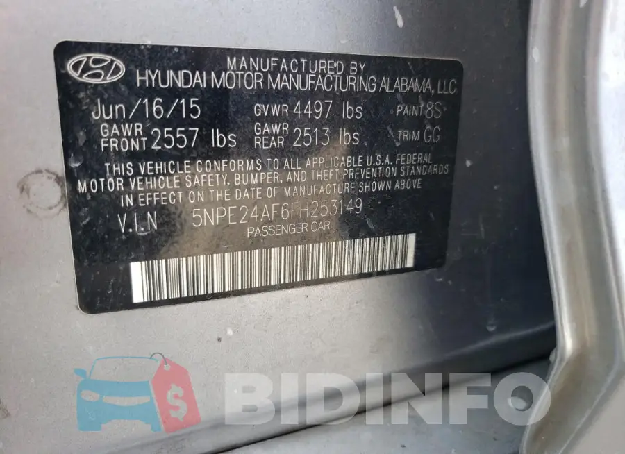 5NPE24AF6FH253149 Photo# 12