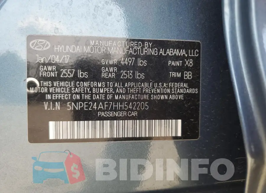 5NPE24AF7HH542205 Photo# 12