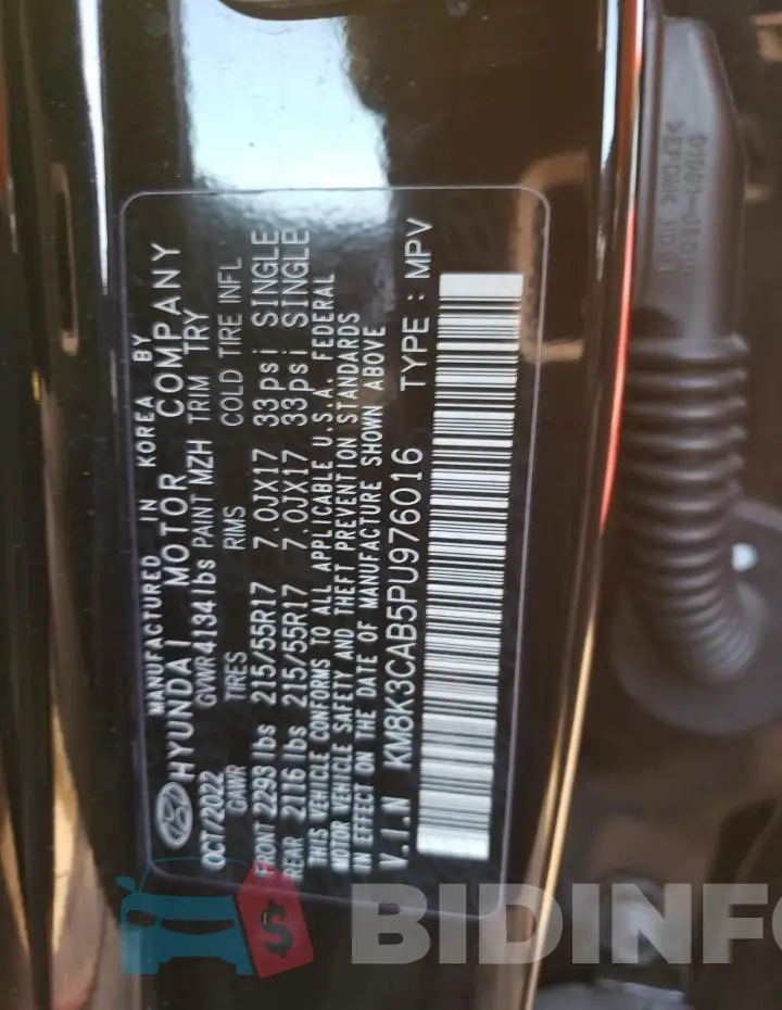 KM8K3CAB5PU976016 Photo# 12