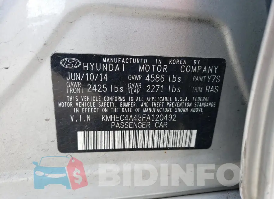 KMHEC4A43FA120492 Photo# 12