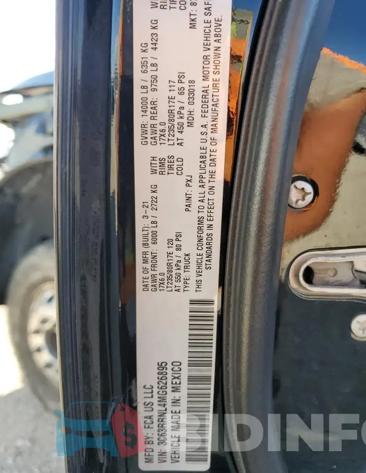3C63RRNL4MG626895 Photo# 13