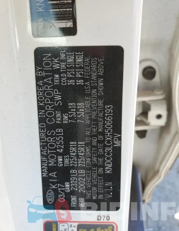 KNDCC3LCXH5066193 Photo# 13