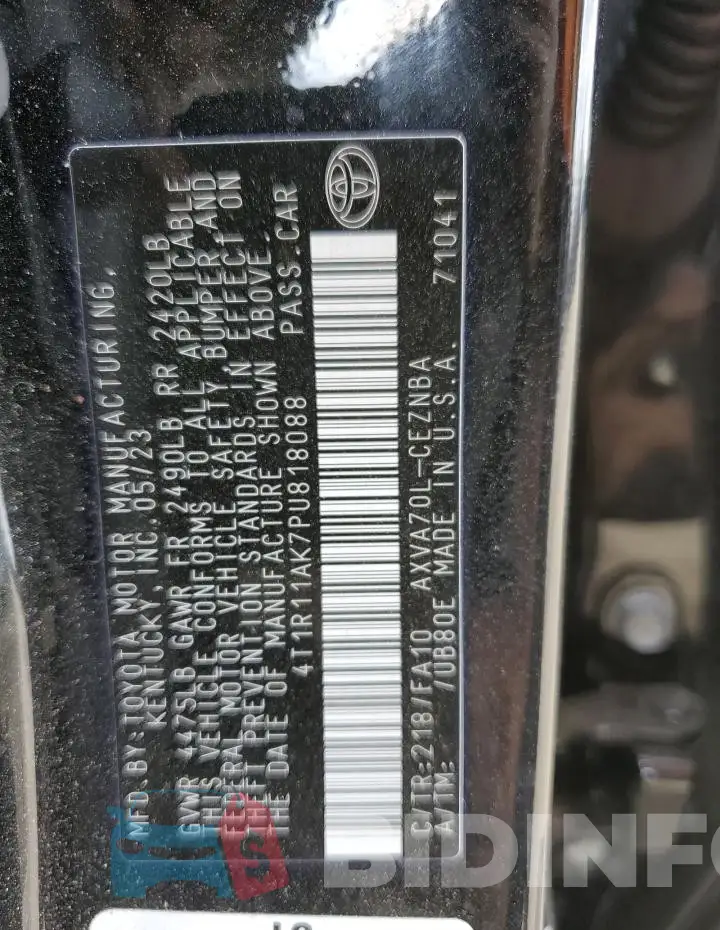 4T1R11AK7PU818088 Photo# 13