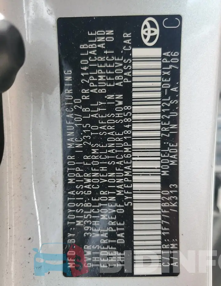 5YFEPMAE6MP184858 Photo# 12