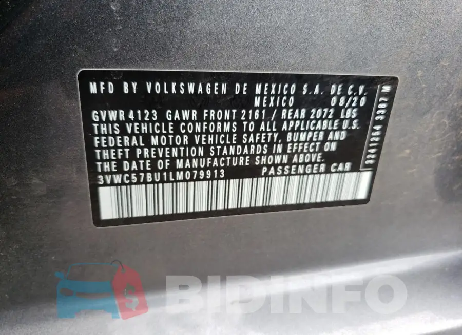 3VWC57BU1LM079913 Photo# 13