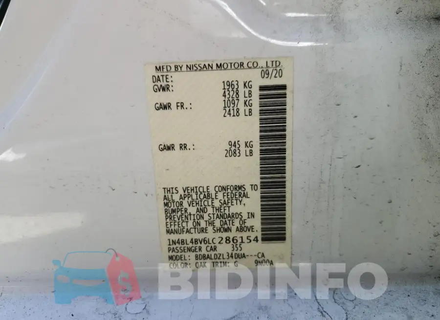 1N4BL4BV6LC286154 Photo# 12