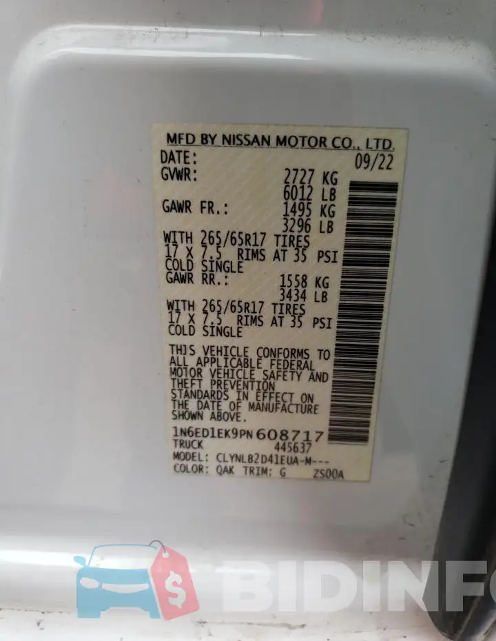 1N6ED1EK9PN608717 Photo# 13