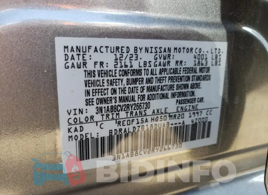 3N1AB8CV2RY266730 Photo# 12