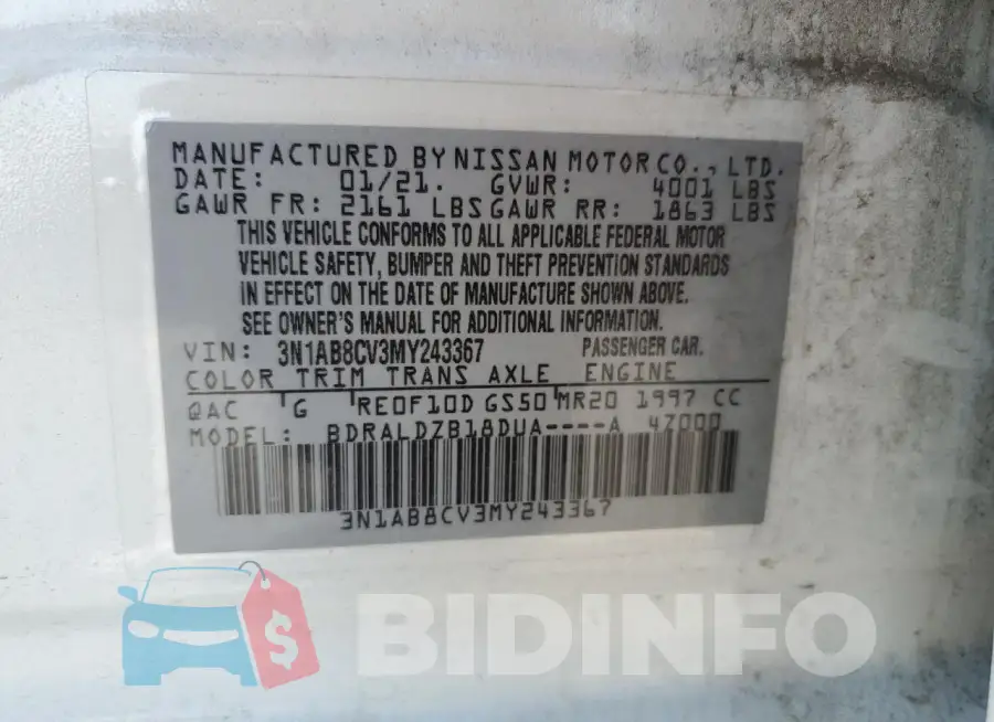 3N1AB8CV3MY243367 Photo# 13