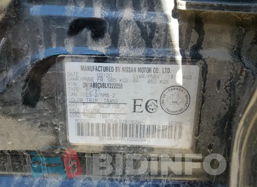 3N1AB8CV8LY222058 Photo# 12