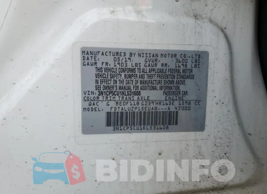 3N1CP5CU1KL531608 Photo# 13