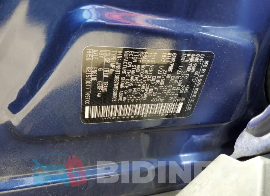 JN8BT3BB7NW338603 Photo# 13