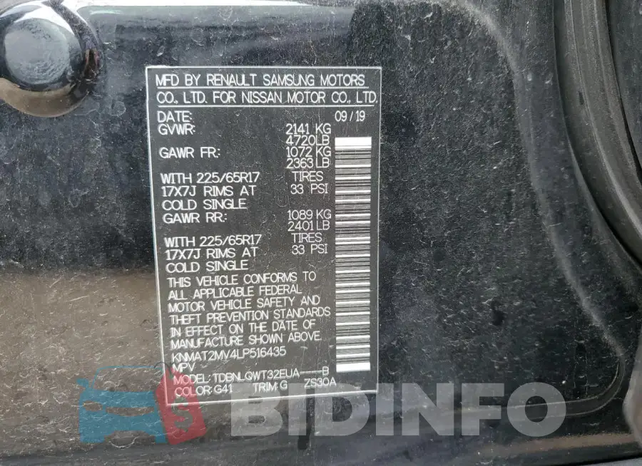 KNMAT2MV4LP516435 Photo# 13