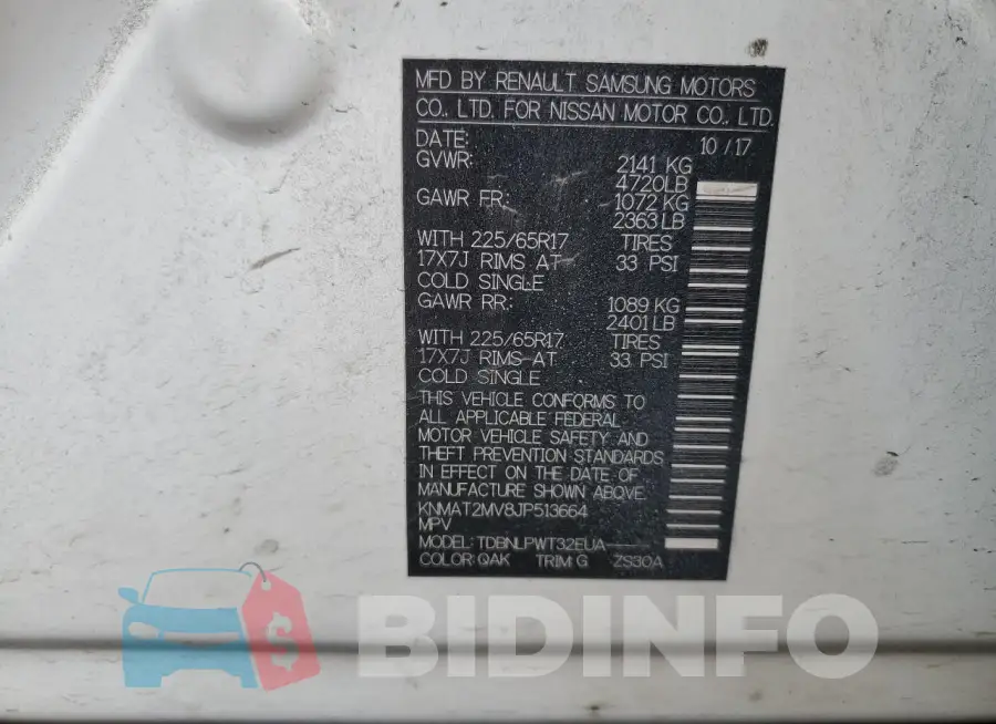 KNMAT2MV8JP513664 Photo# 13