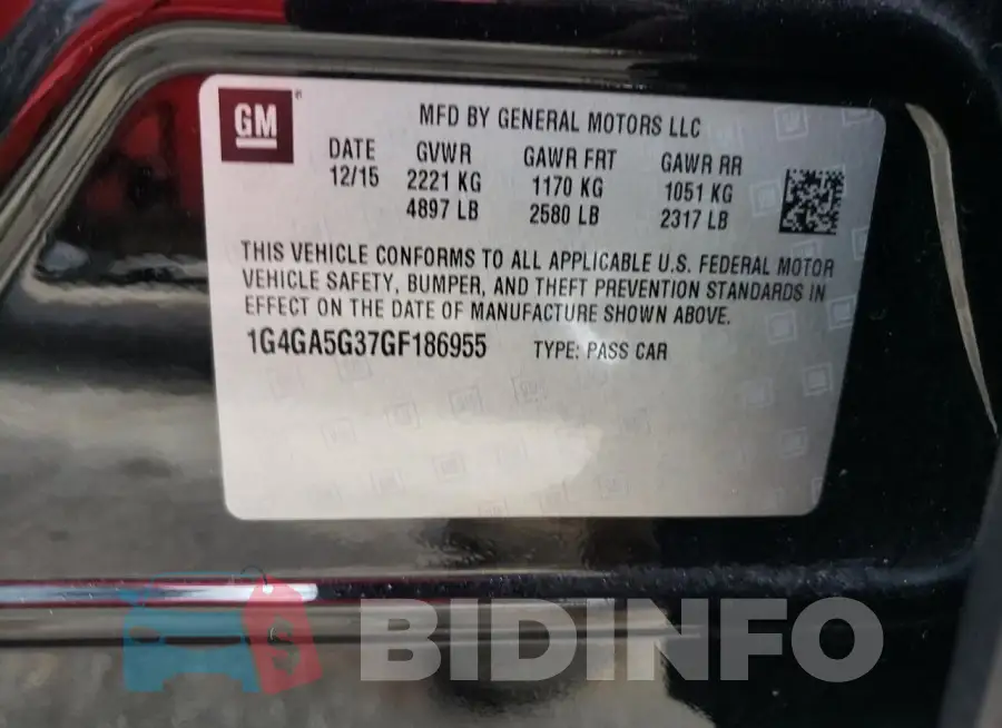 1G4GA5G37GF186955 Photo# 12