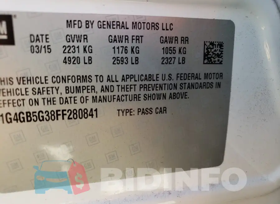 1G4GB5G38FF280841 Photo# 10