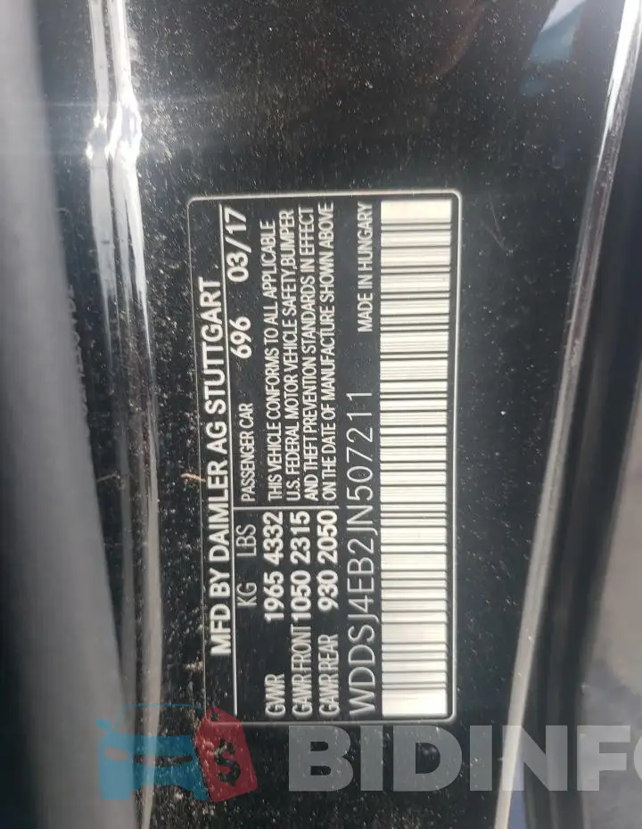 WDDSJ4EB2JN507211 Photo# 12
