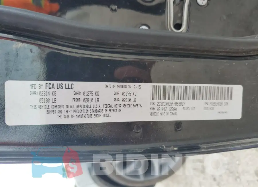 2C3CDXHG5FH858827 Photo# 13