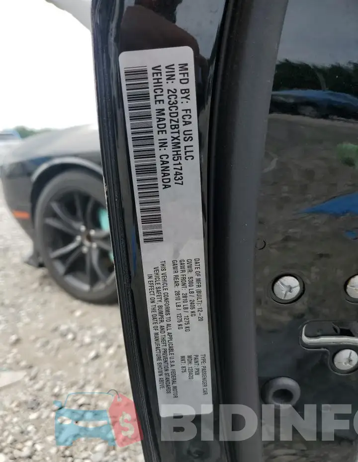 2C3CDZBTXMH517437 Photo# 12