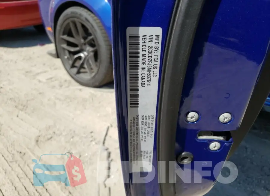 2C3CDZFJ6MH537614 Photo# 12