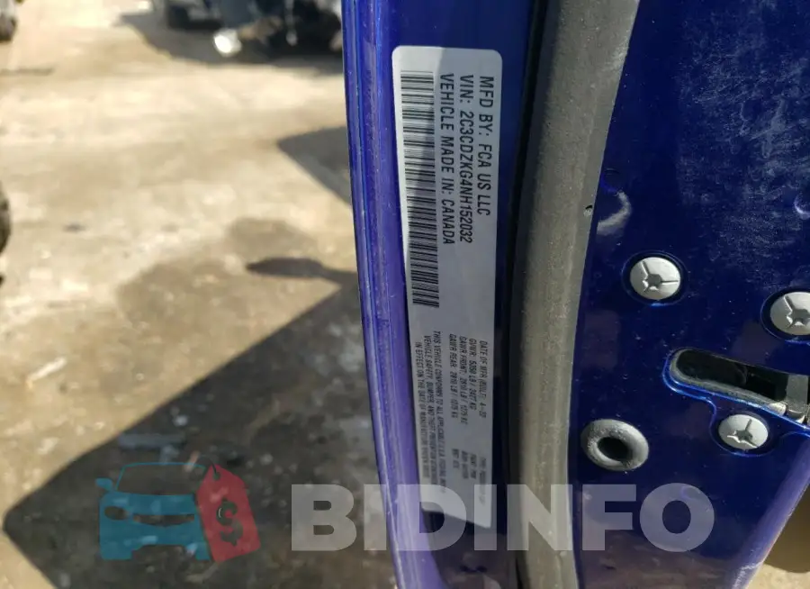 2C3CDZKG4NH152032 Photo# 12
