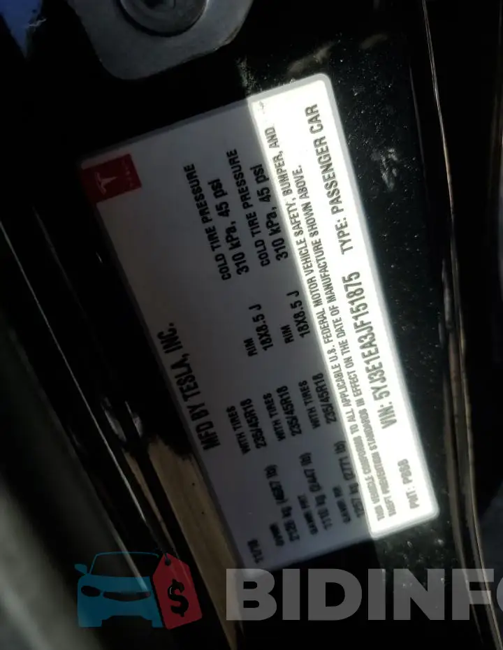 5YJ3E1EA3JF151875 Photo# 13
