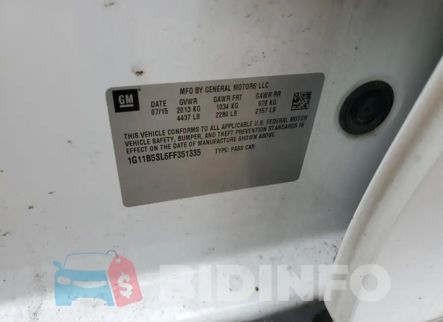 1G11B5SL6FF351335 Photo# 12
